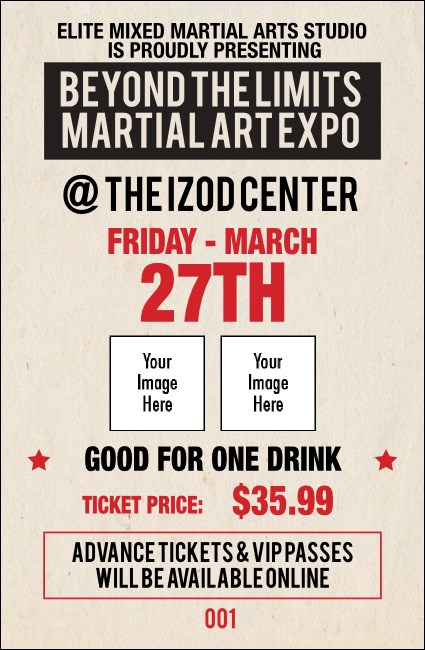 MMA Old School Drink Ticket