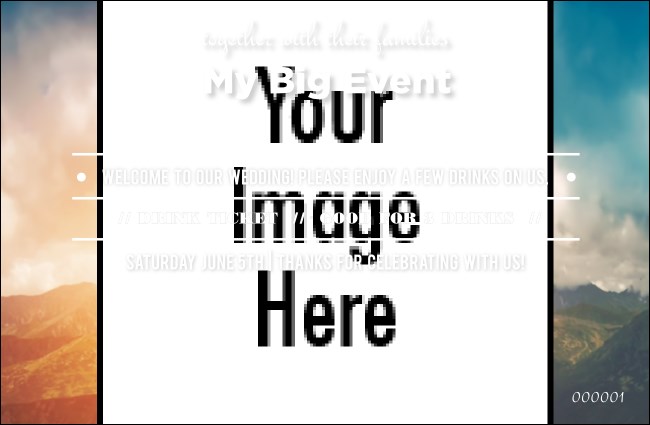 Outdoors Wedding Drink Ticket Product Front