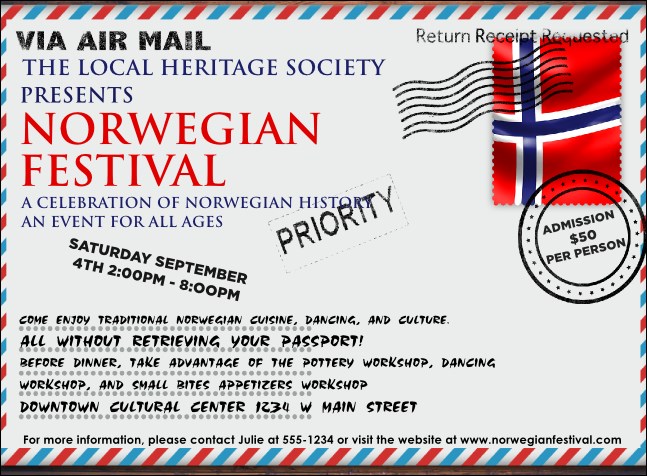 Postcard Invitation Product Front