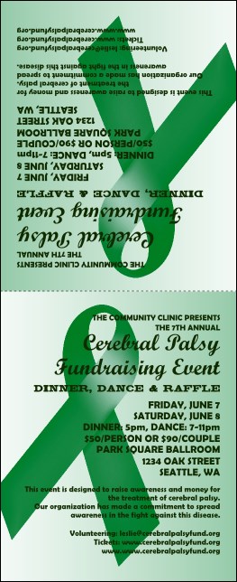 Green Ribbon Table Tent