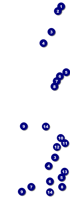 French Reserved Event Ticket Front Field Markers