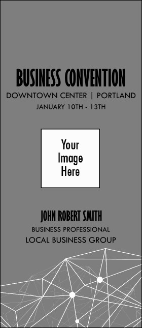 White Geometric Patterns VIP Event Badge Large