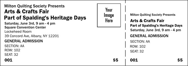 B&W Logo Reserved Event Ticket Product Front