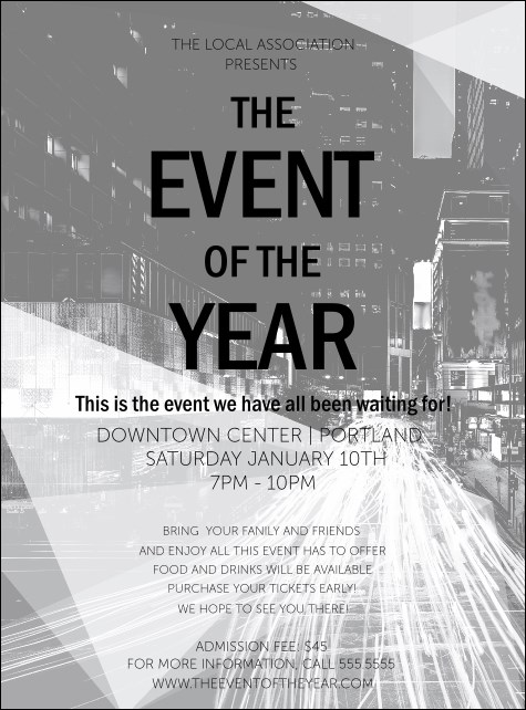 All Purpose Building and Streetlights Black and White Flyer Product Front