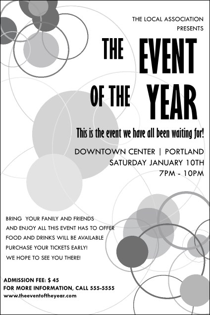 All Purpose Circles Black and White Poster Product Front