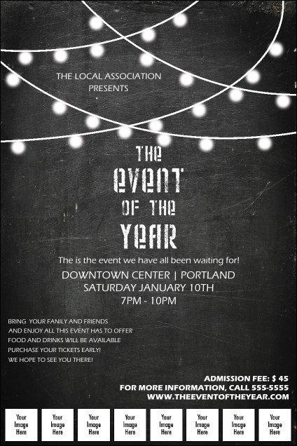 All Purpose Chalkboard Black and White Image Poster Product Front