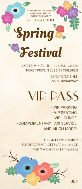 Spring Festival VIP Pass Product Front
