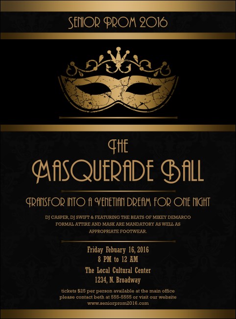 Masquerade Ball 3 Flyer Product Front
