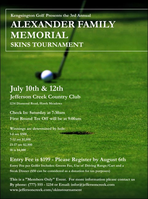 Golf Photo Flyer Product Front