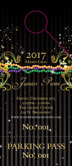 Mardi Gras Beads Hang Tag Product Front