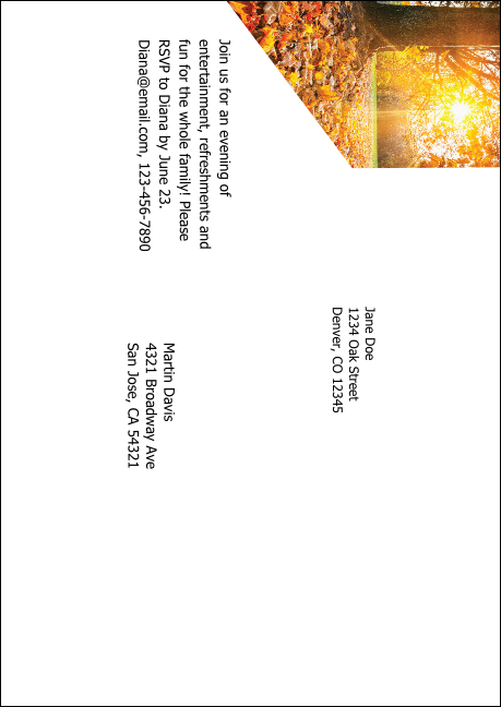 Fall Geometric Postcard Mailer Product Back