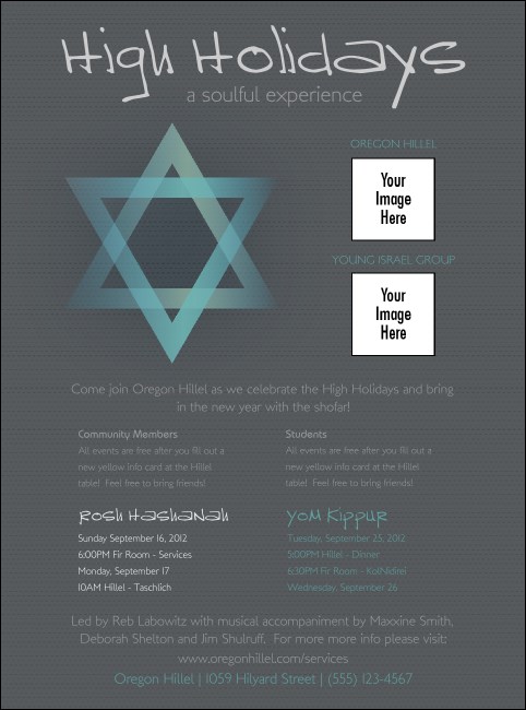 High Holidays Flyer 2 Product Front