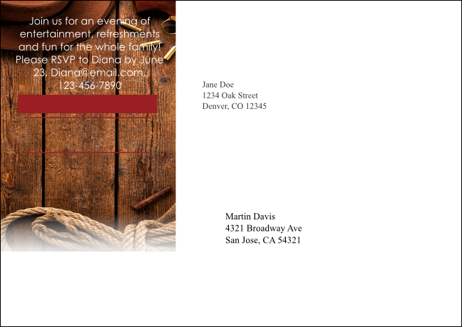 Western  Postcard Mailer Product Back