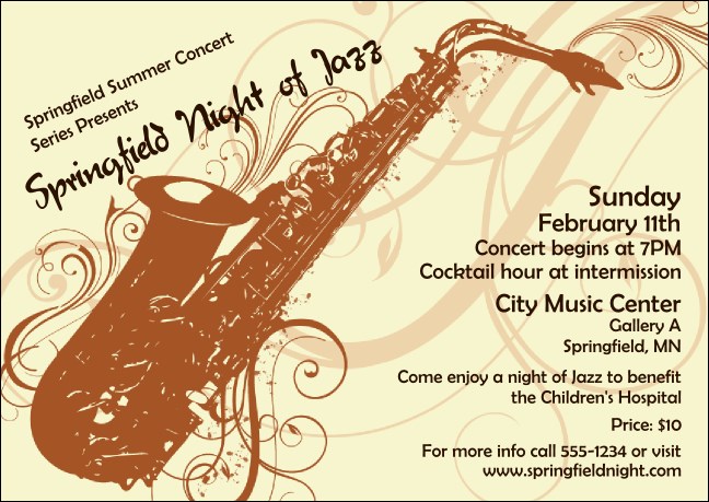 Concert Series Club Flyer Product Front