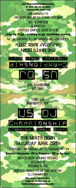 Camouflage Green White Yellow Table Tent