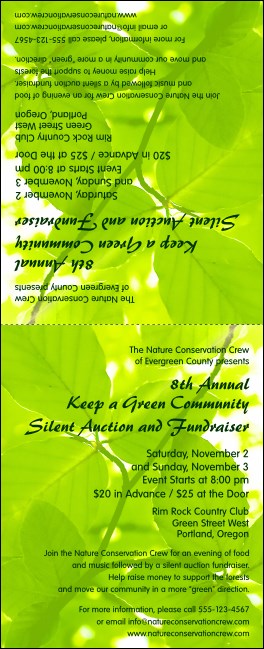 Nature Series - Green Leaves Table Tent