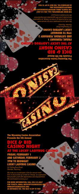 Casino Night Table Tent