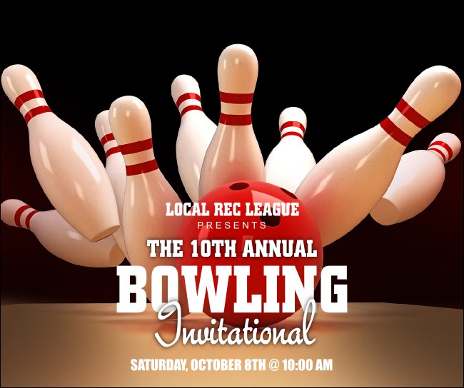 Bowling League Facebook Post