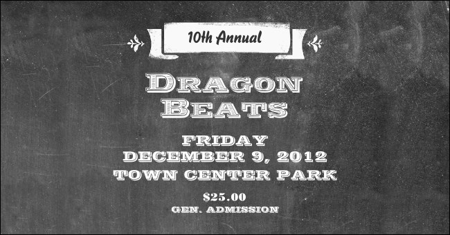 Retro Chalkboard Facebook Ad