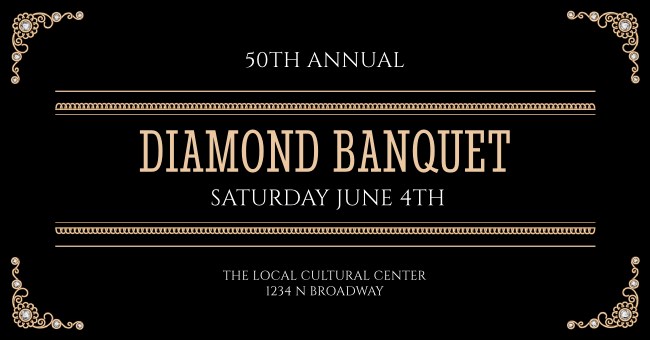 Diamonds Black Facebook Ad