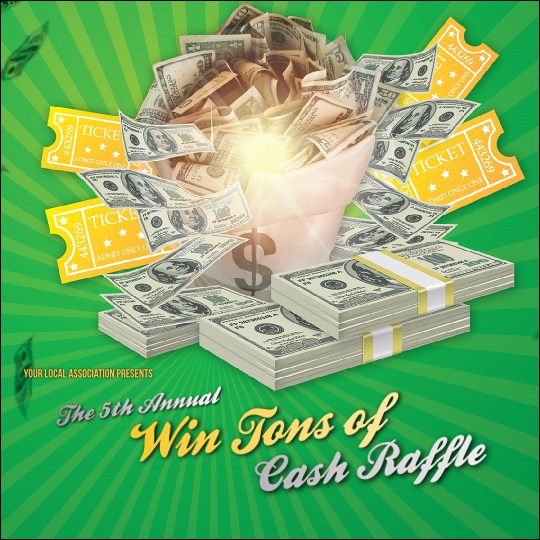 Cash Raffle Green Instagram Post