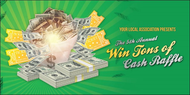 Cash Raffle Green Twitter Ad