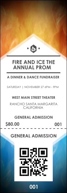 Fire and Ice QR Event Ticket