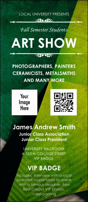 Abstract VIP Event Badge Large