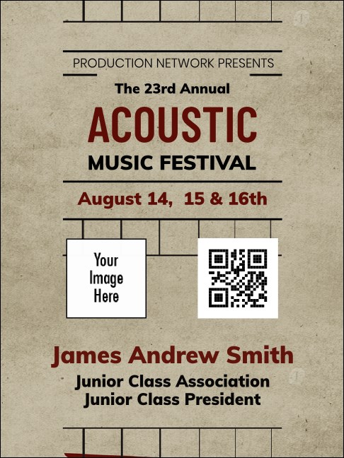 Acoustic Strings Economy Event Badge Product Front