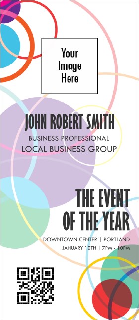 All Purpose Colorful Circles VIP Event Badge Large