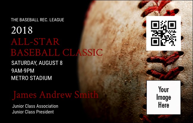 Baseball Stitches VIP Event Badge Medium