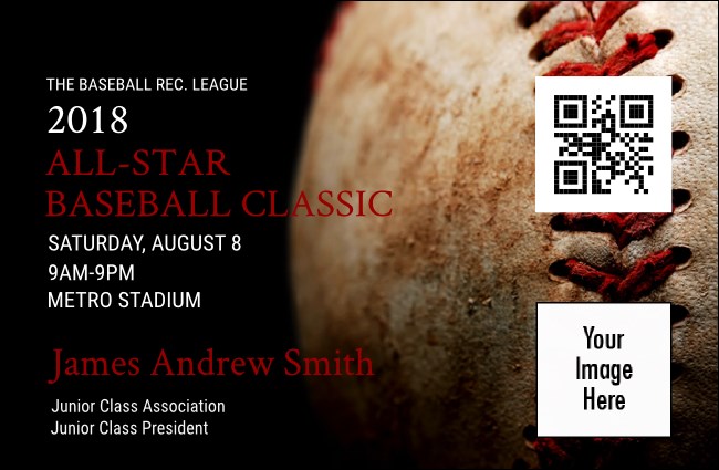 Baseball Stitches VIP Event Badge Small Product Front