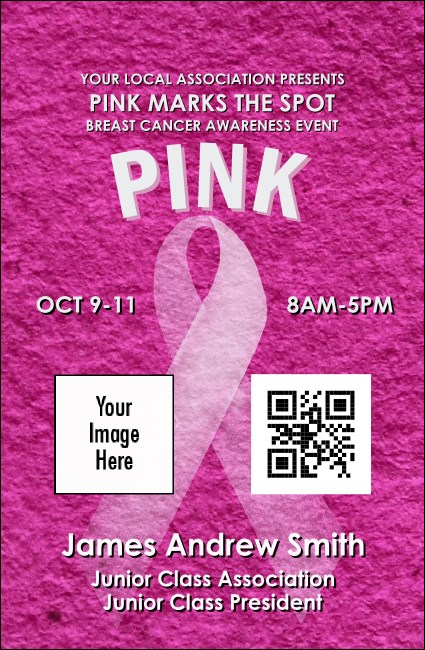 Breast Cancer Pink Ribbon VIP Event Badge Small Product Front