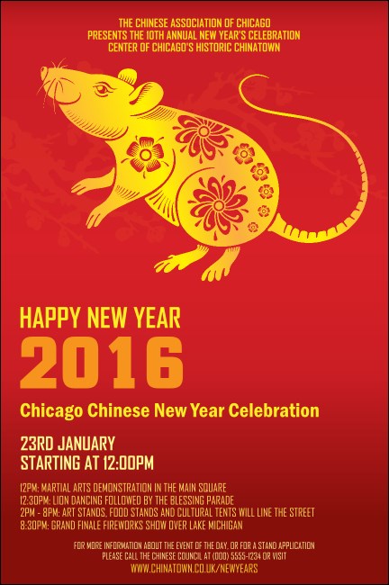 Chinese New Year Rat Poster Product Front