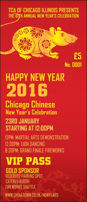 Chinese New Year Rat VIP Pass Product Front