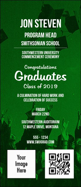 Graduation - Green VIP Event Badge Large VIP Event Badge Large Product Front