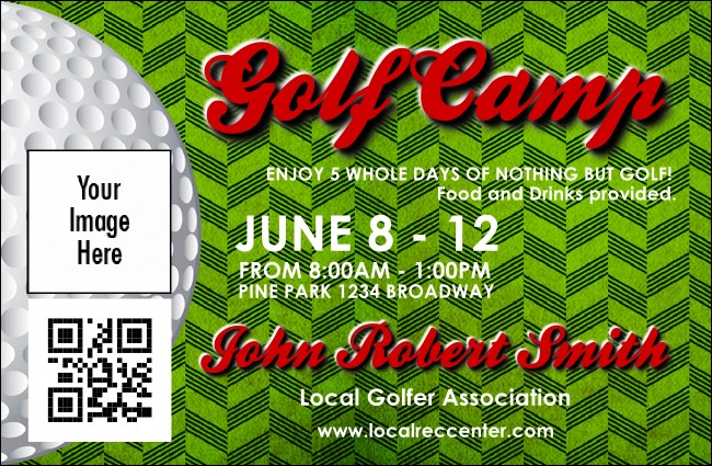 Golf Camp VIP Event Badge Small Product Front