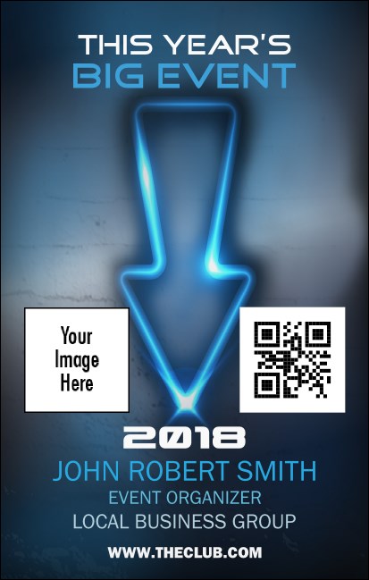 Night Club Neon VIP Event Badge Medium Product Front