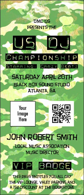 Camouflage VIP Event Badge Large Product Front