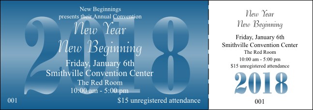 Year General Admission Ticket (Blue) Product Front