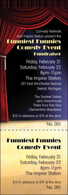 Stand Up Comedy Event Ticket Product Front