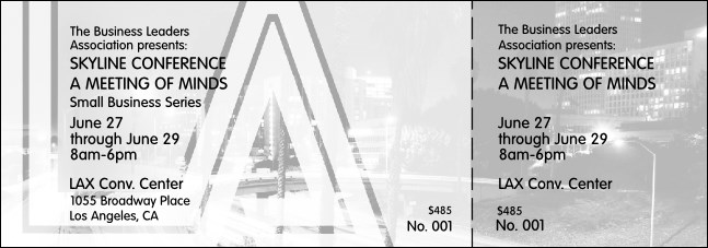 Los Angeles General Admission with stub (Black and white) Product Front