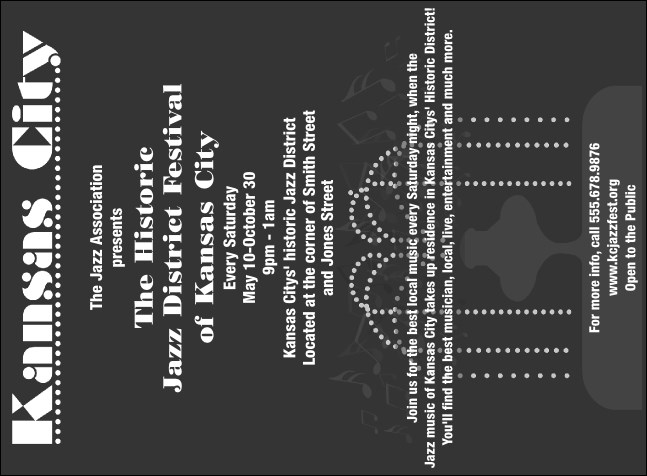 Kansas City Invitation (Black & white)