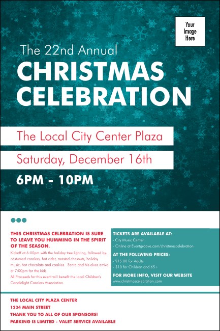 Holiday Snowflake Poster Product Front