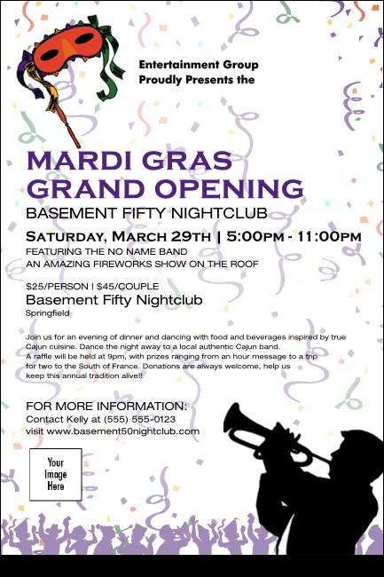 Mardis Gras Confetti Poster Product Front