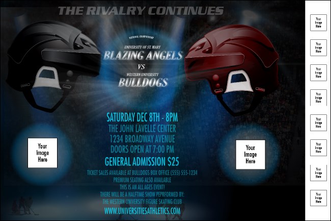 Hockey Faceoff Logo Poster Product Front