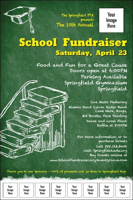 Education Chalk Board Logo Poster Product Front