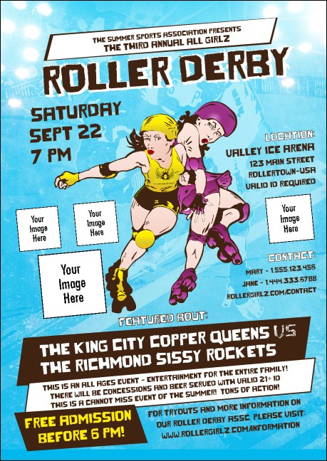 Roller Derby Jammer Postcard Product Front