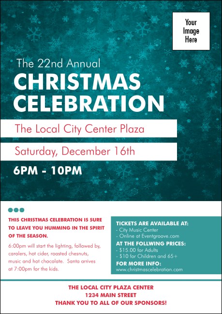 Holiday Snowflake Postcard Product Front