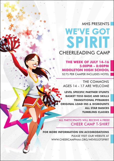 Cheerleading Spirit Postcard Product Front